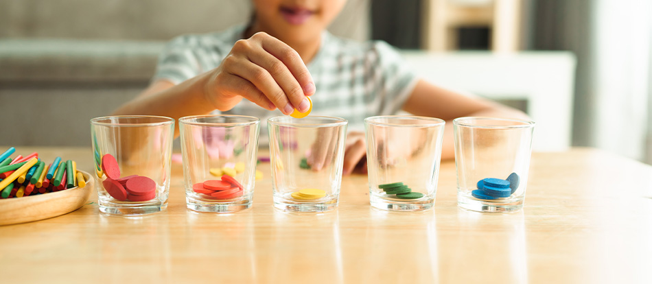 Science class for Montessori students at home