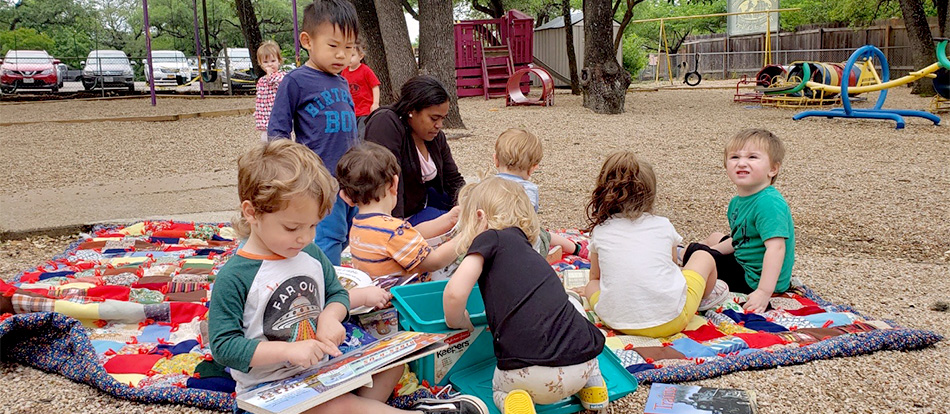 A montessori preschool classroom in Austin 