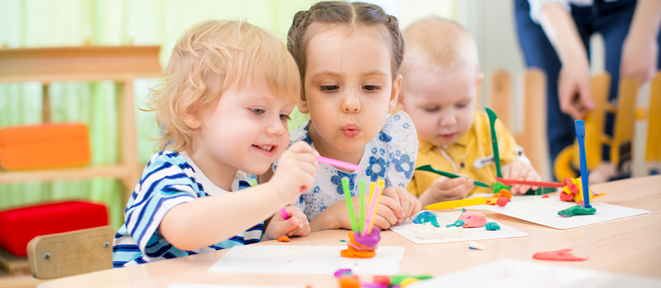 montessori kids learning and playing together