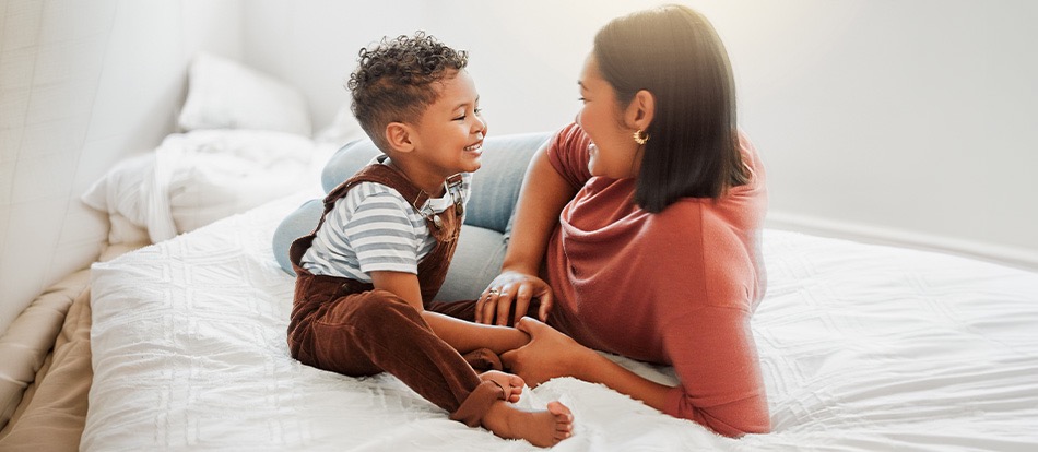 story time for young child with mom